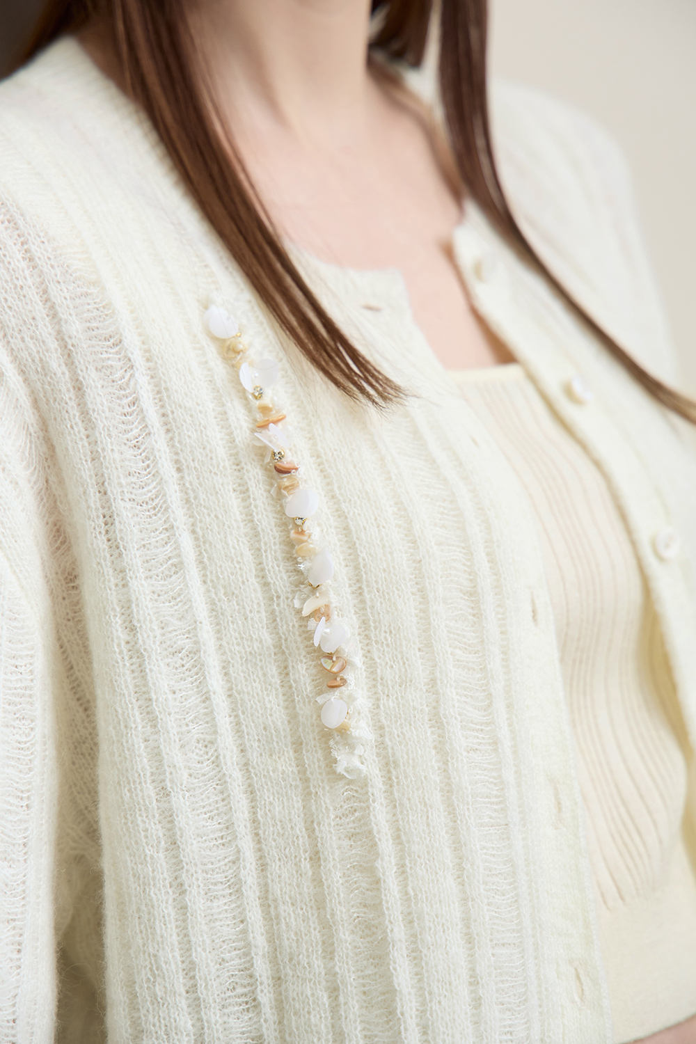 Drop Needle Rib Knit Cardigan