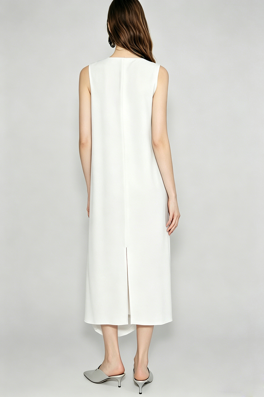 Cowl Neck Sleeveless Dress|AMII