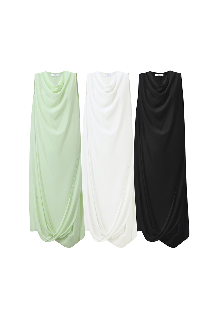 Cowl Neck Sleeveless Dress|AMII