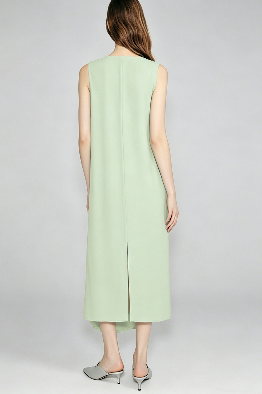 Cowl Neck Sleeveless Dress|AMII