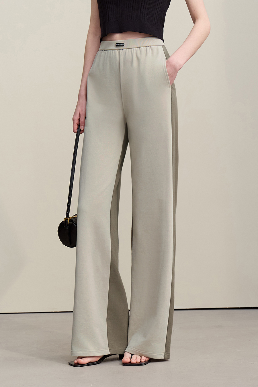 Color-block Spliced Casual Pants