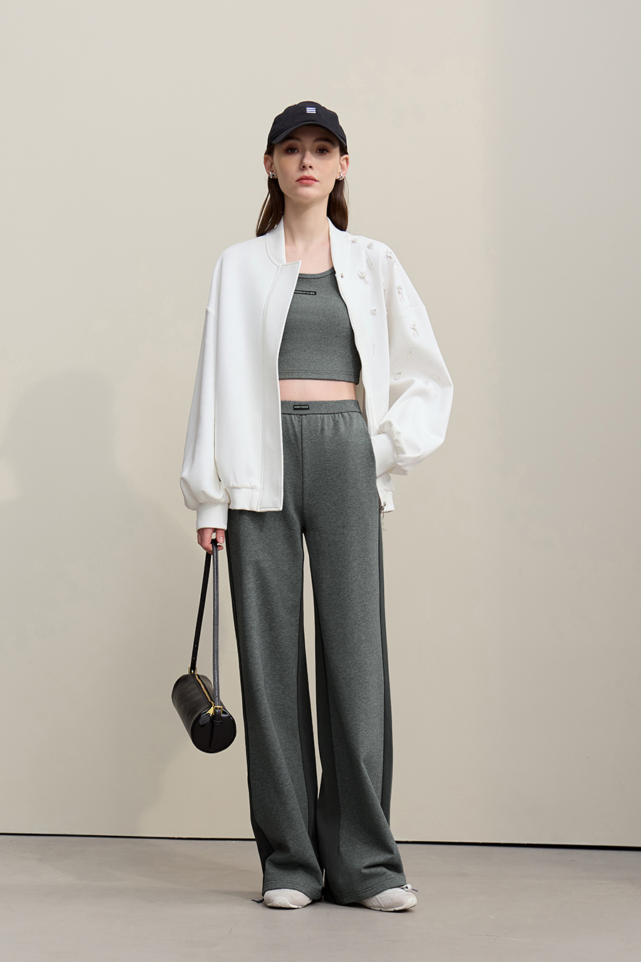 Color-block Spliced Casual Pants