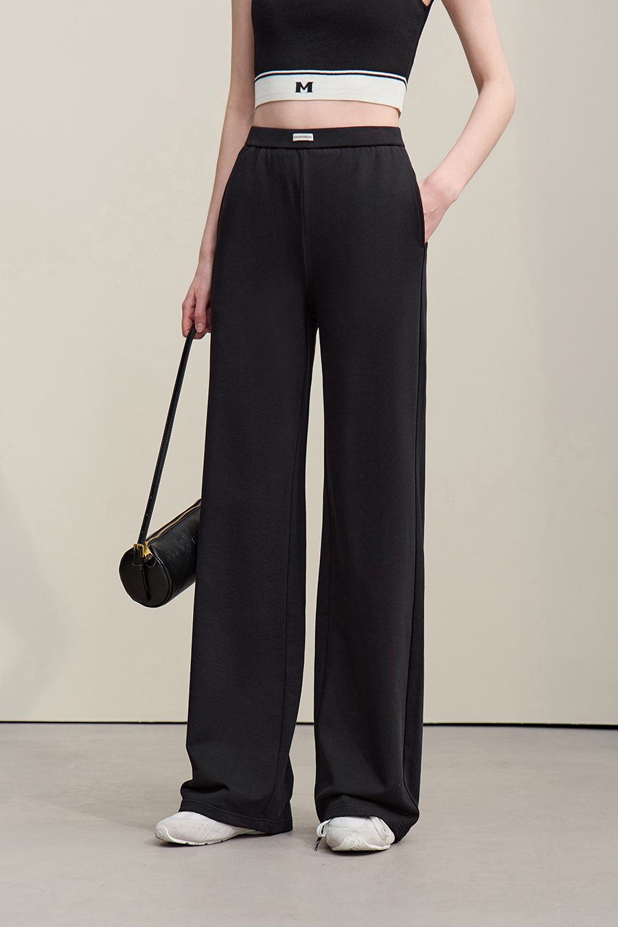 Color-block Spliced Casual Pants