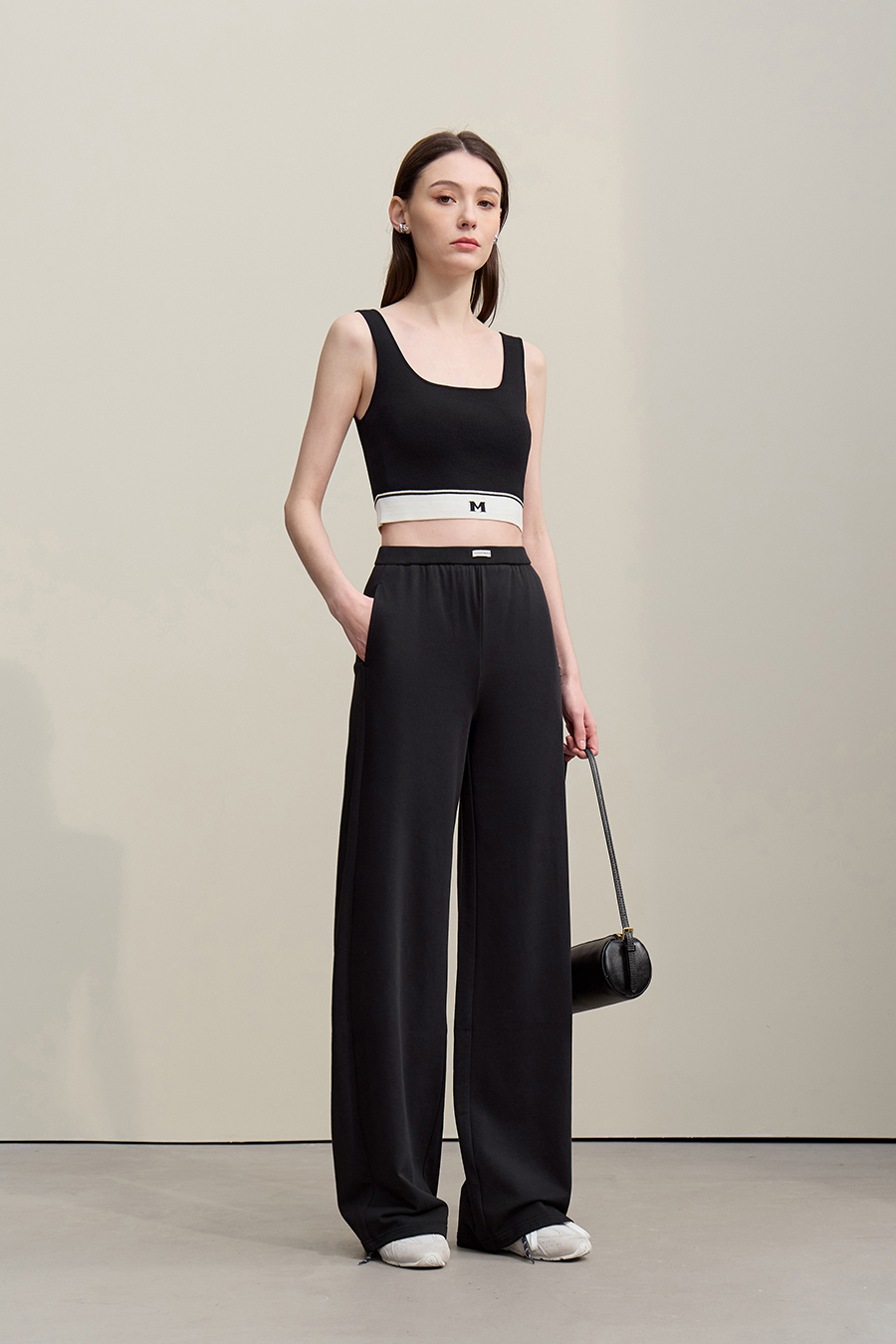 Color-block Spliced Casual Pants