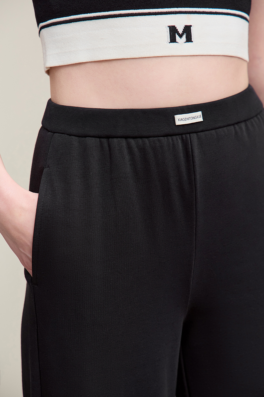 Color-block Spliced Casual Pants