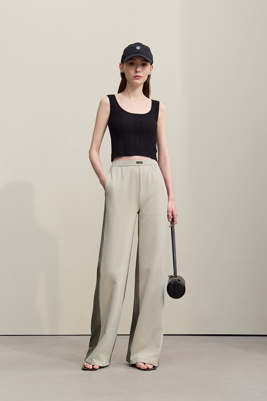 Color-block Spliced Casual Pants