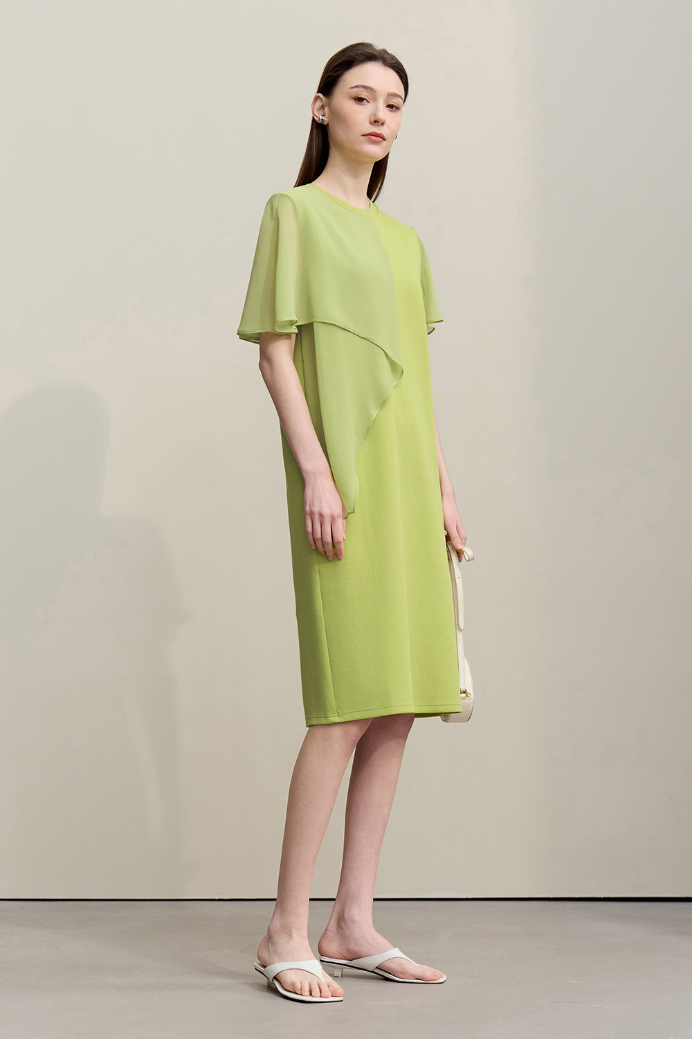 Perspective Mesh Splice Dress|AMII