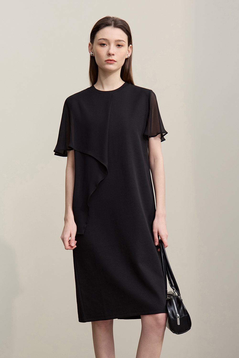 Perspective Mesh Splice Dress|AMII