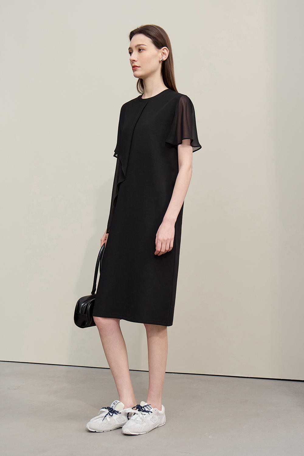 Perspective Mesh Splice Dress|AMII