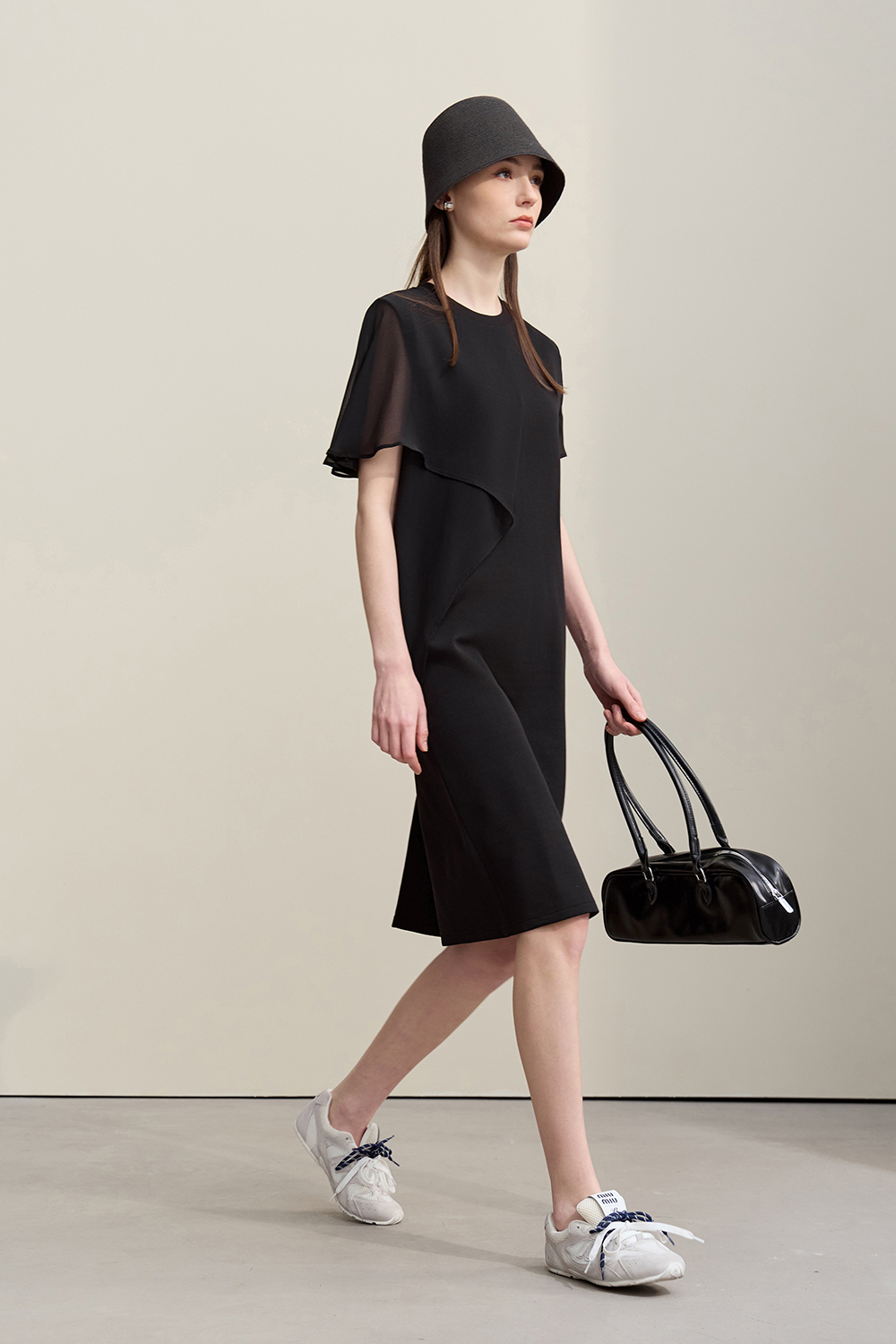 Perspective Mesh Splice Dress|AMII