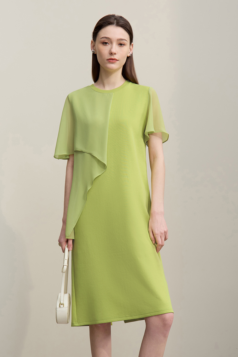 Perspective Mesh Splice Dress|AMII