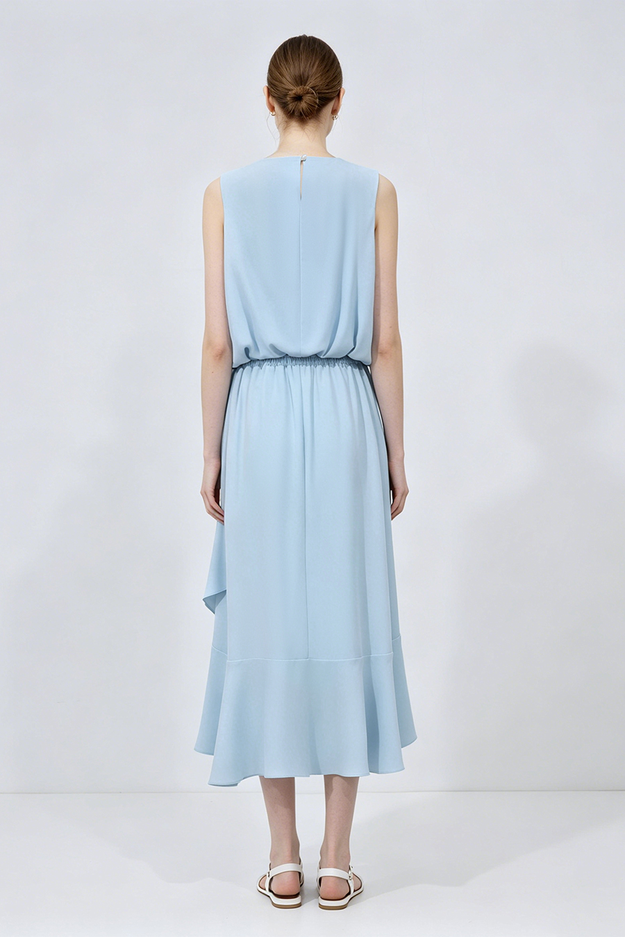 Ruffled Chiffon Dress|AMII