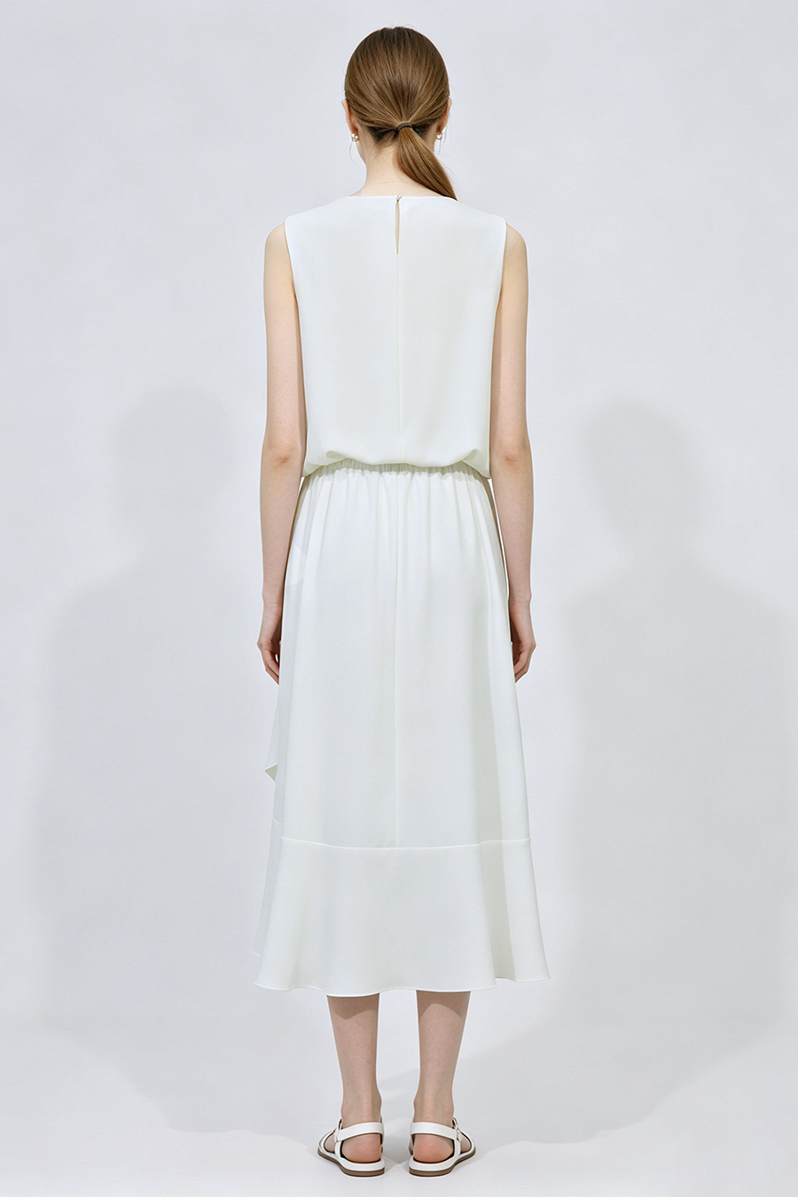 Ruffled Chiffon Dress|AMII