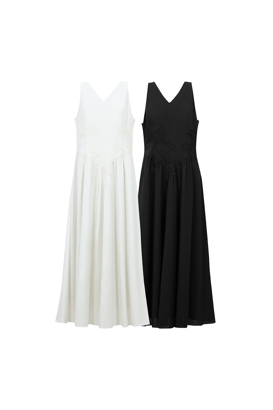 V-Neck Lace Spliced Dress
