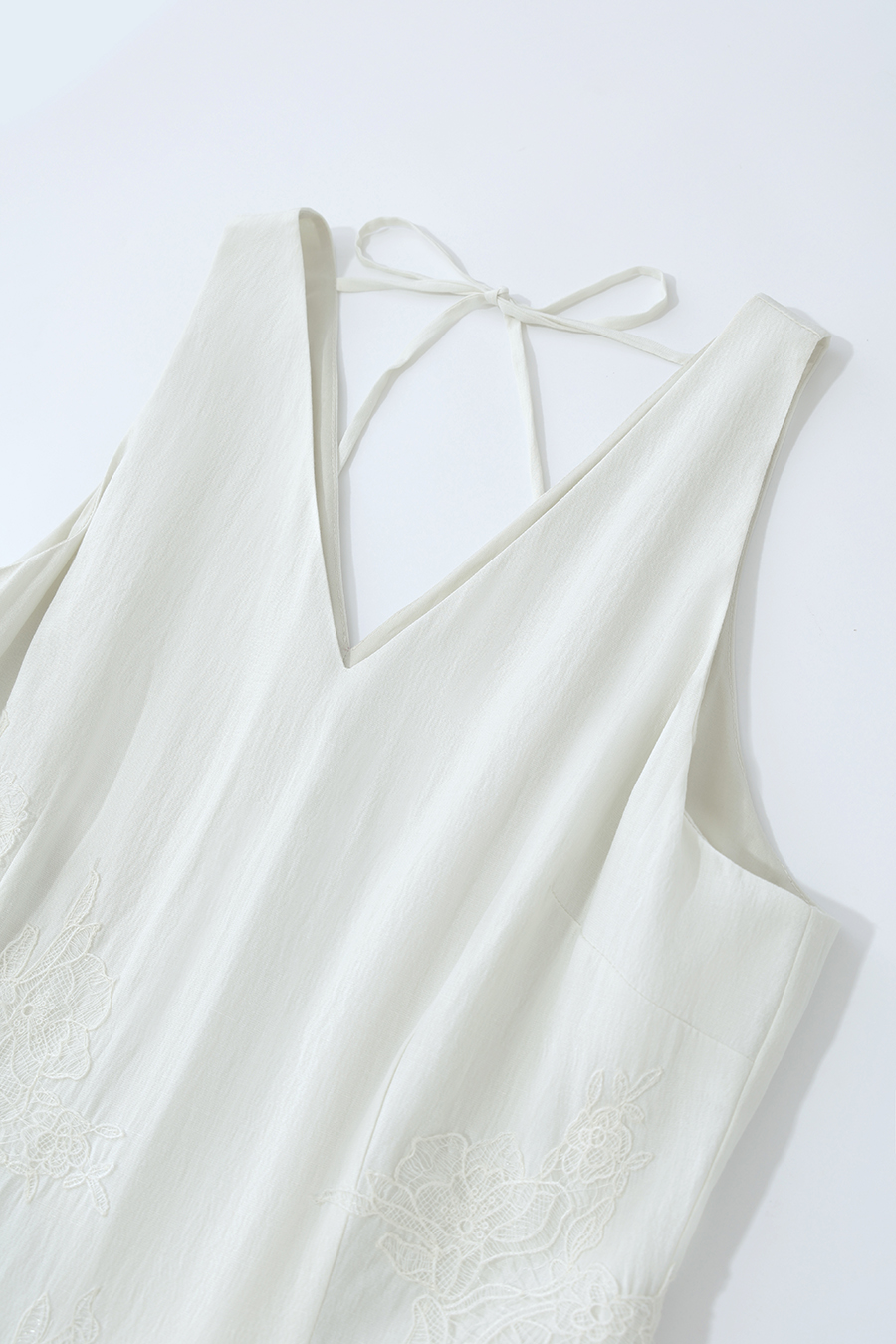 V-Neck Lace Spliced Dress
