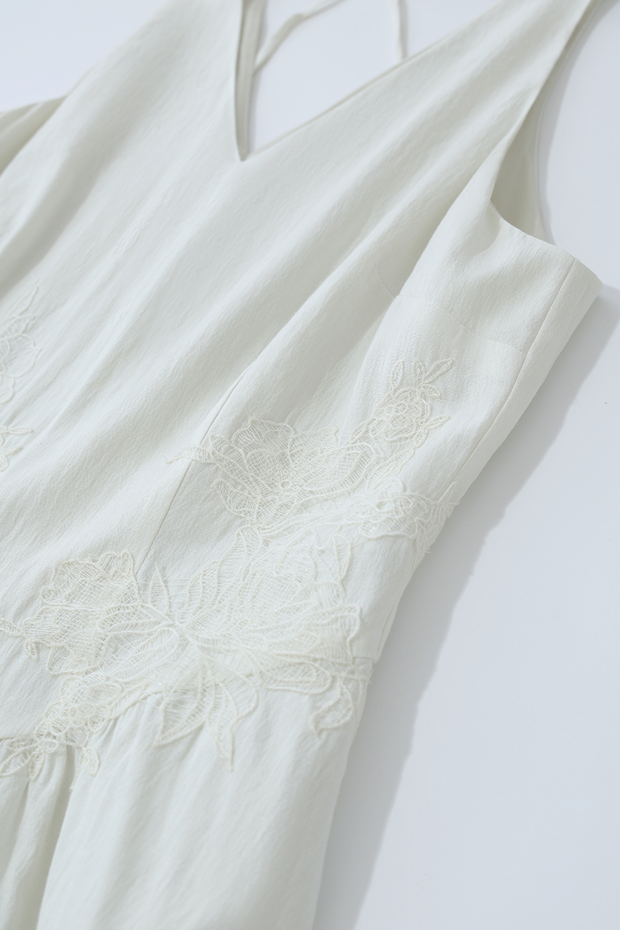 V-Neck Lace Spliced Dress