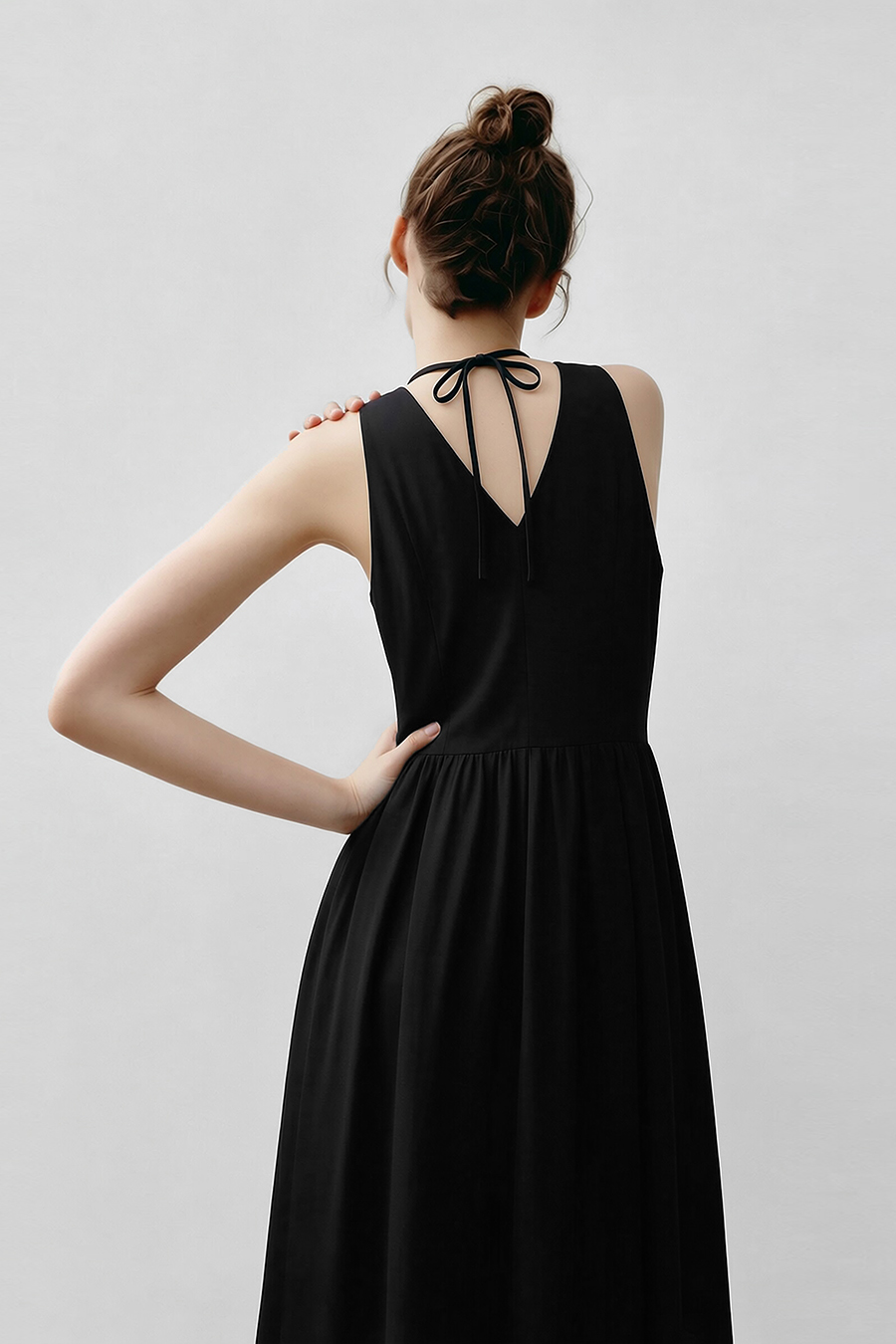 V-Neck Lace Spliced Dress