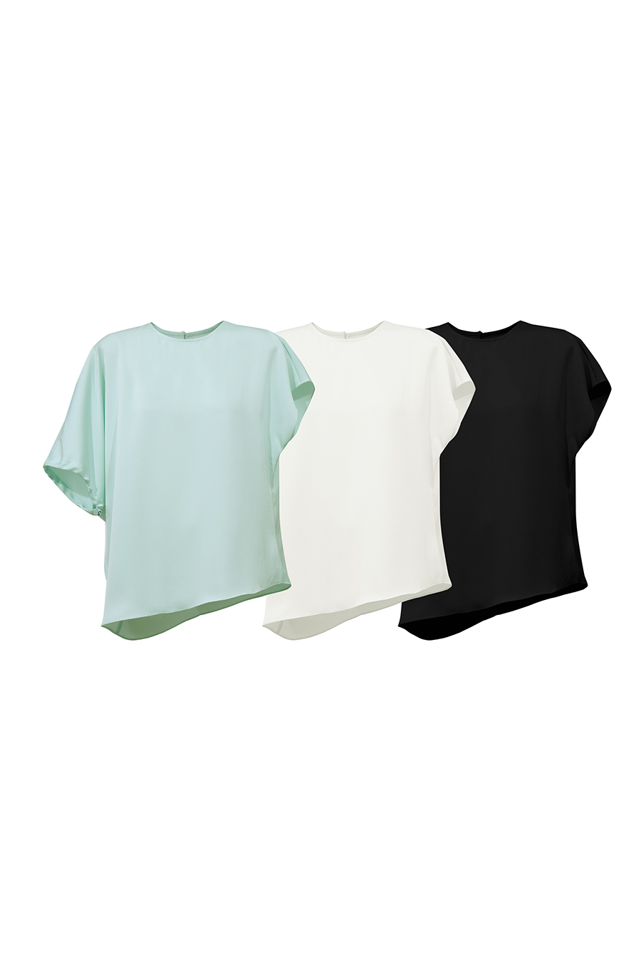 Asymmetric Sleeve Chiffon Top