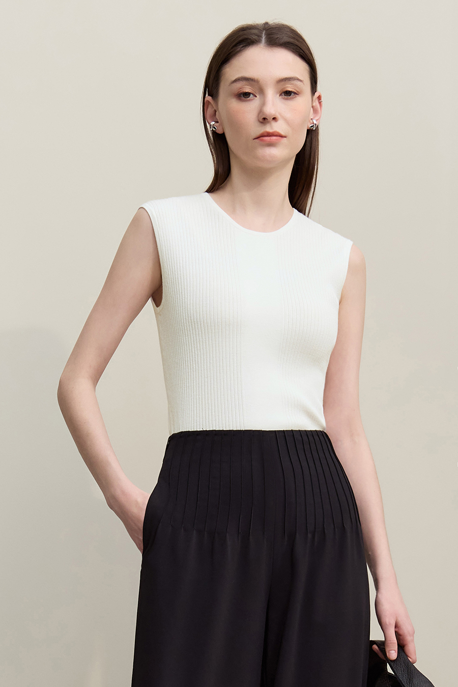 Reversible Knit Sweater|AMII