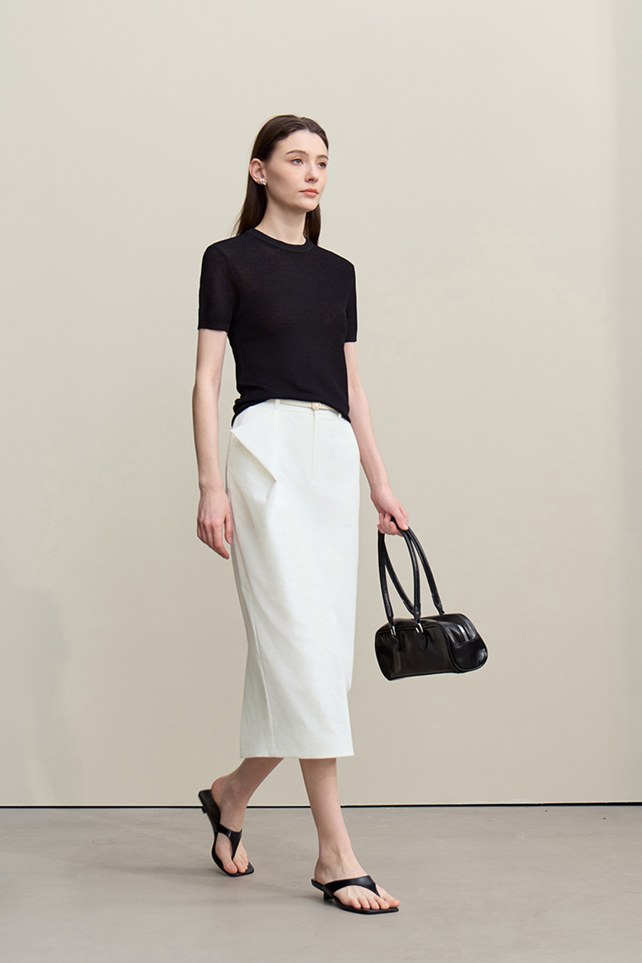 Irregular Pleated Skirt|AMII