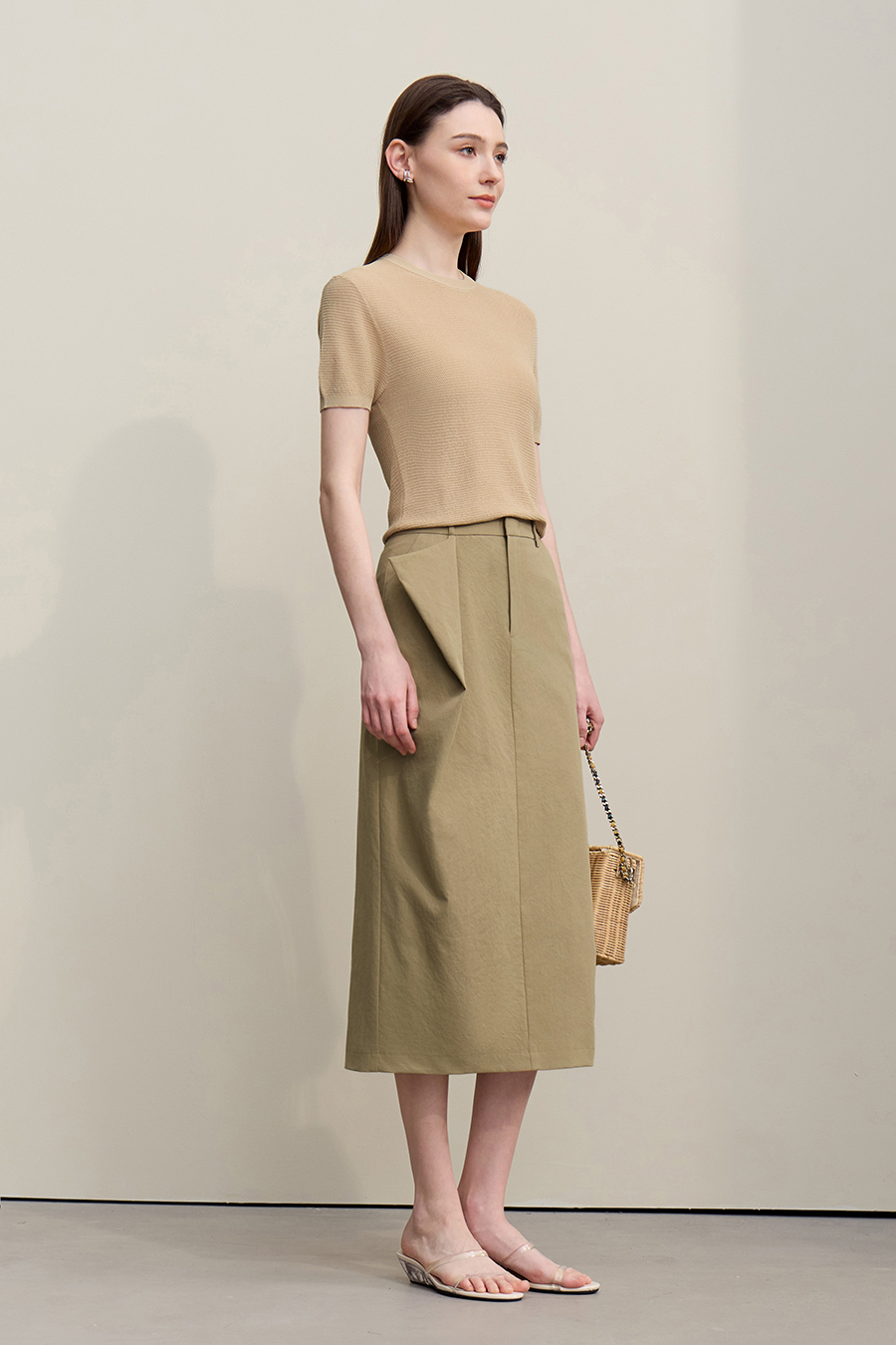 Irregular Pleated Skirt|AMII