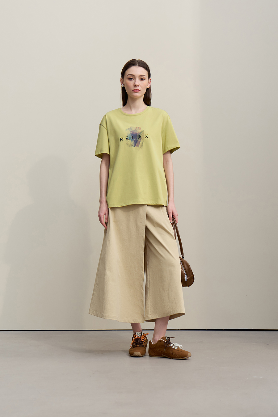 Running Stitch Printed T-shirt|AMII