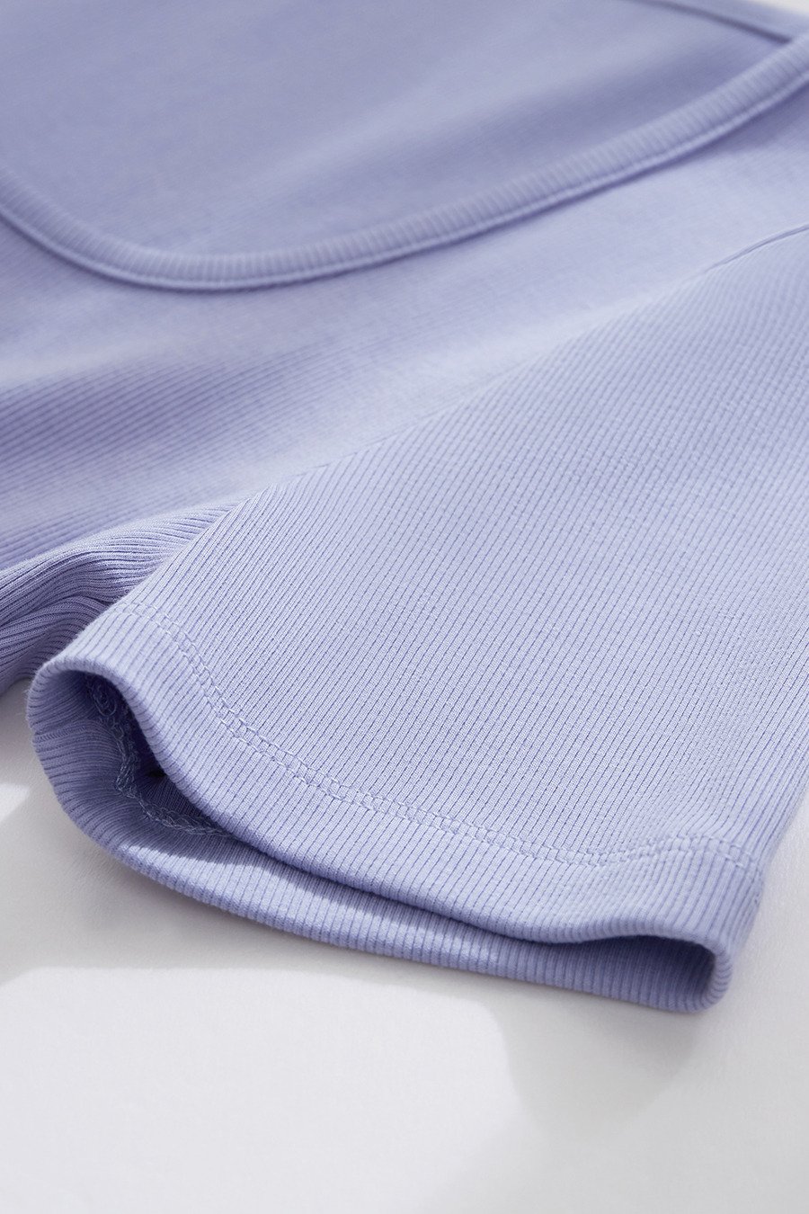 Square neck short sleeve stretch tee|AMII
