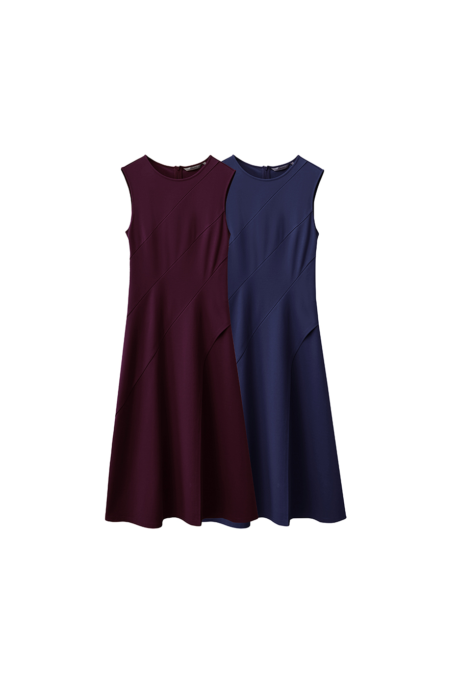 Crew Neck Waist-tied Dress