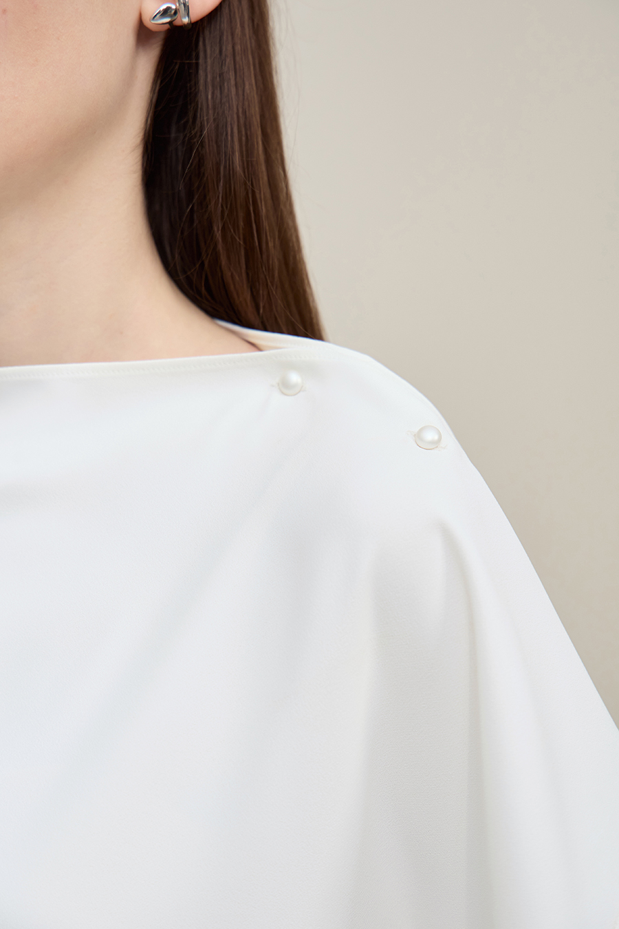Asymmetrical Cut Chiffon Blouse|AMII