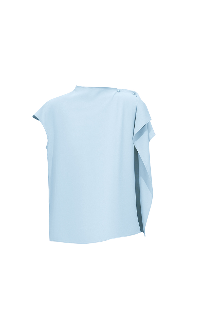 Asymmetrical Cut Chiffon Blouse|AMII