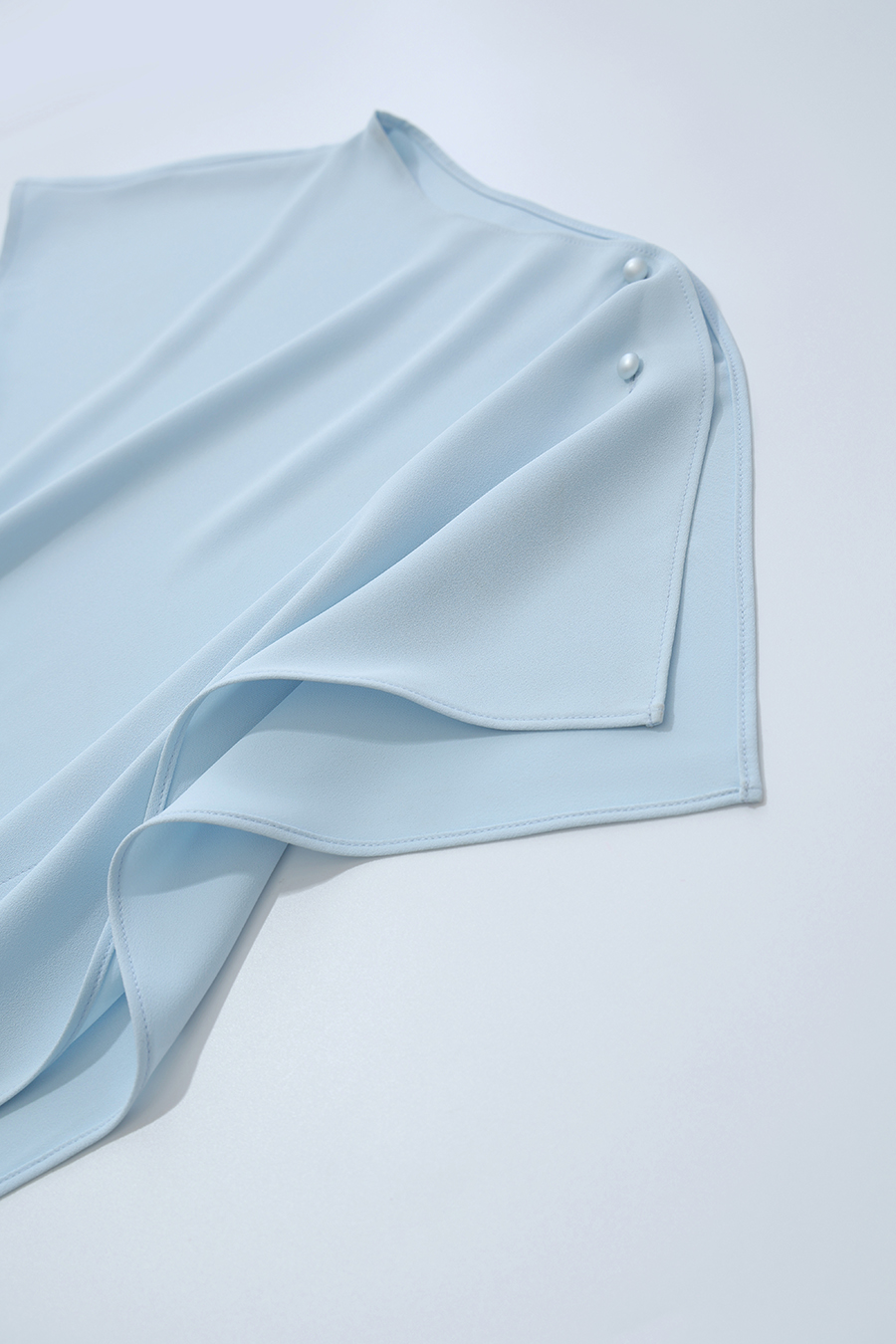 Asymmetrical Cut Chiffon Blouse|AMII
