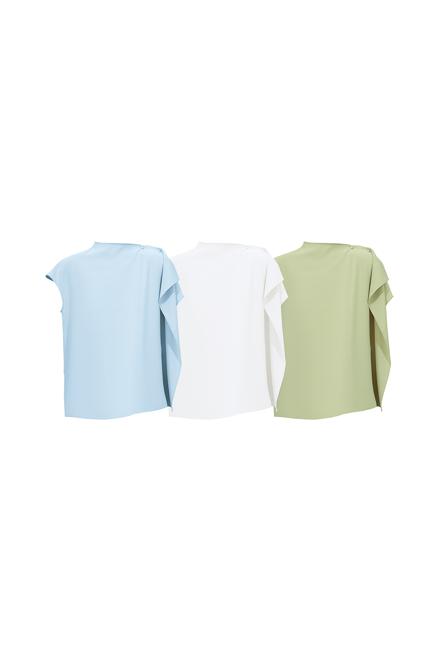 Asymmetrical Cut Chiffon Blouse|AMII