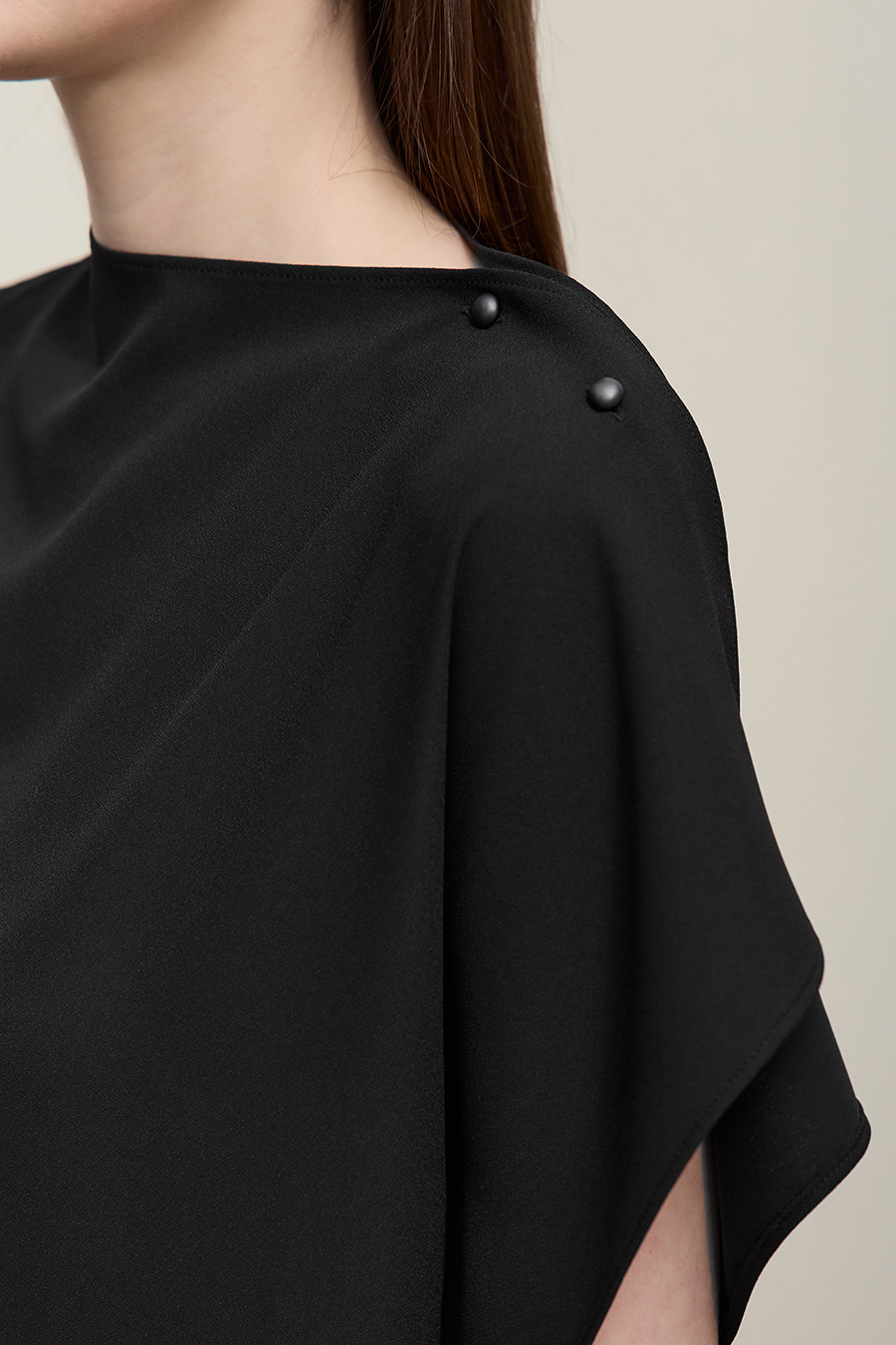 Asymmetrical Cut Chiffon Blouse|AMII