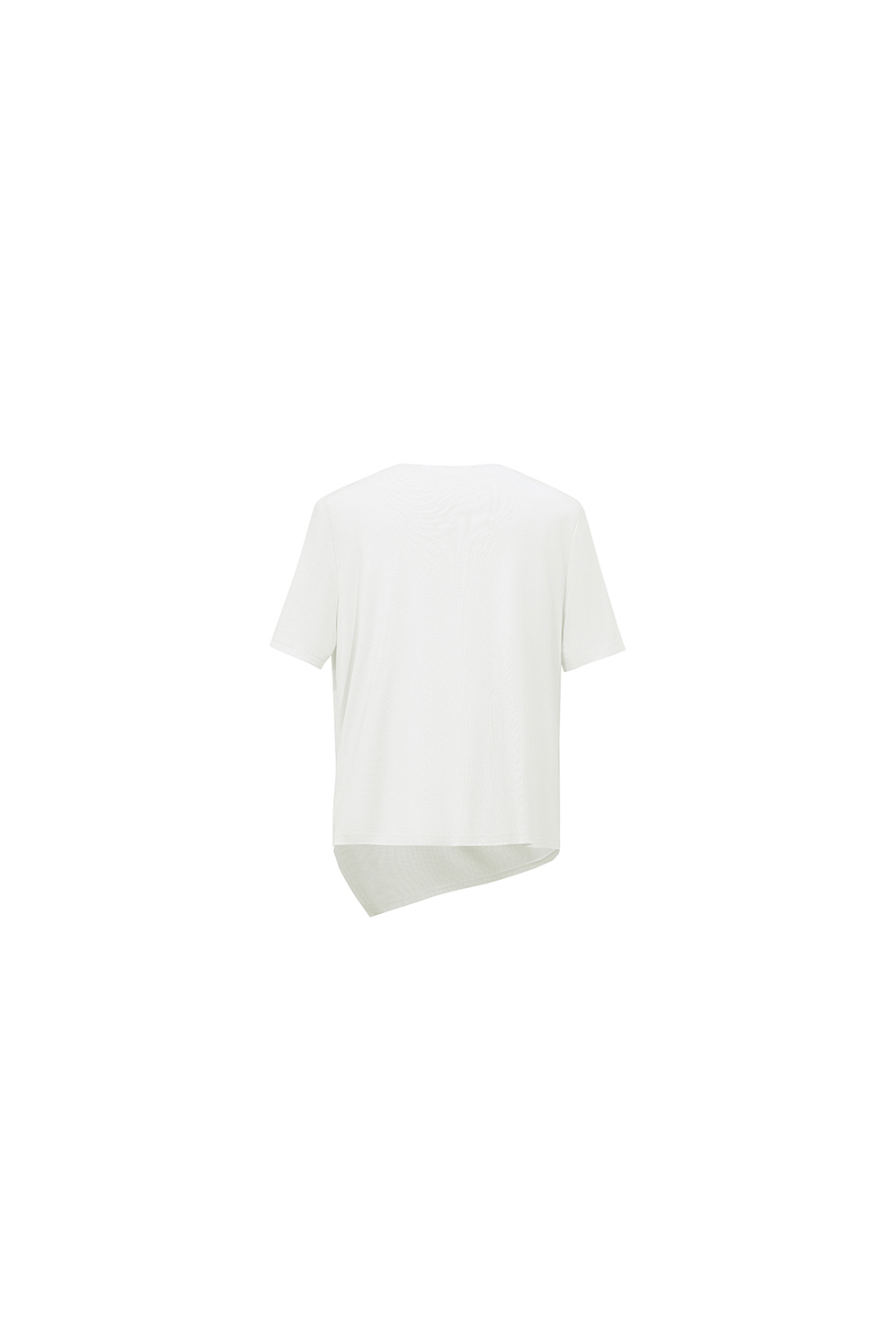 Cowl Neck Irregular Hem T-Shirt|AMII