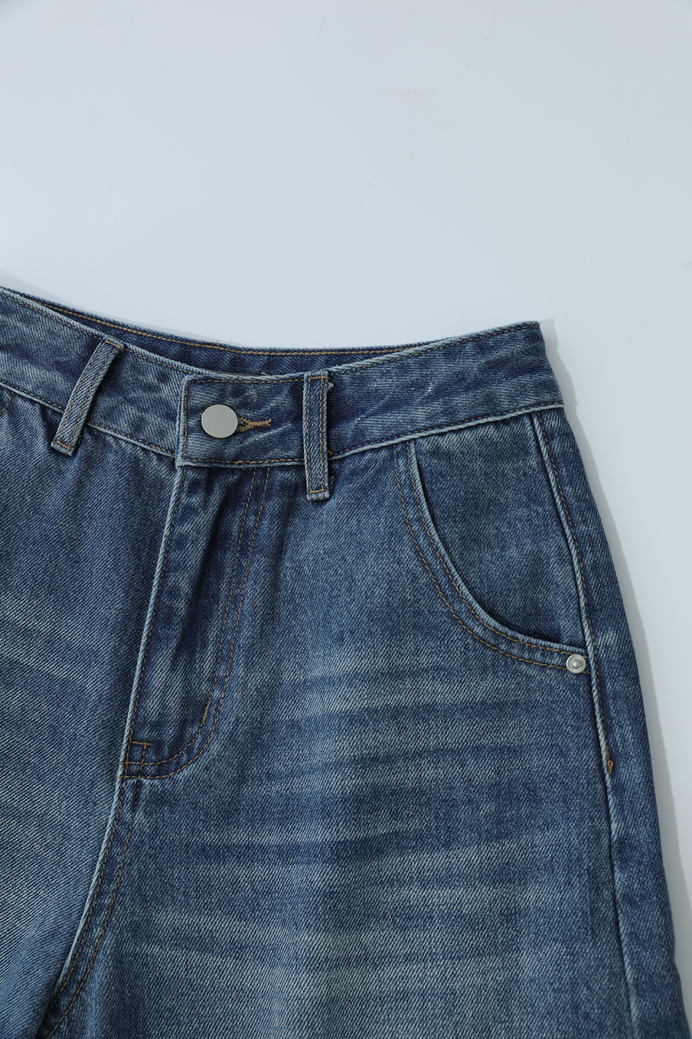Loose Versatile Denim Capri Pants