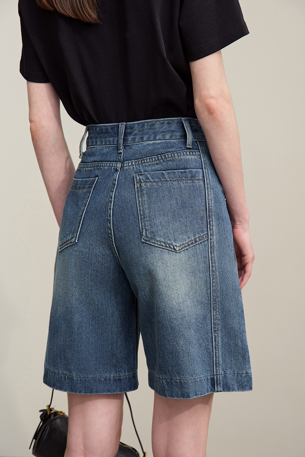 Loose Versatile Denim Capri Pants