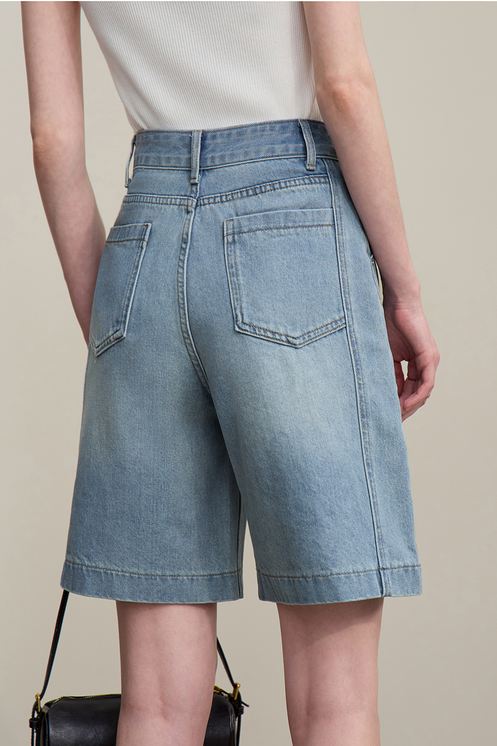 Loose Versatile Denim Capri Pants