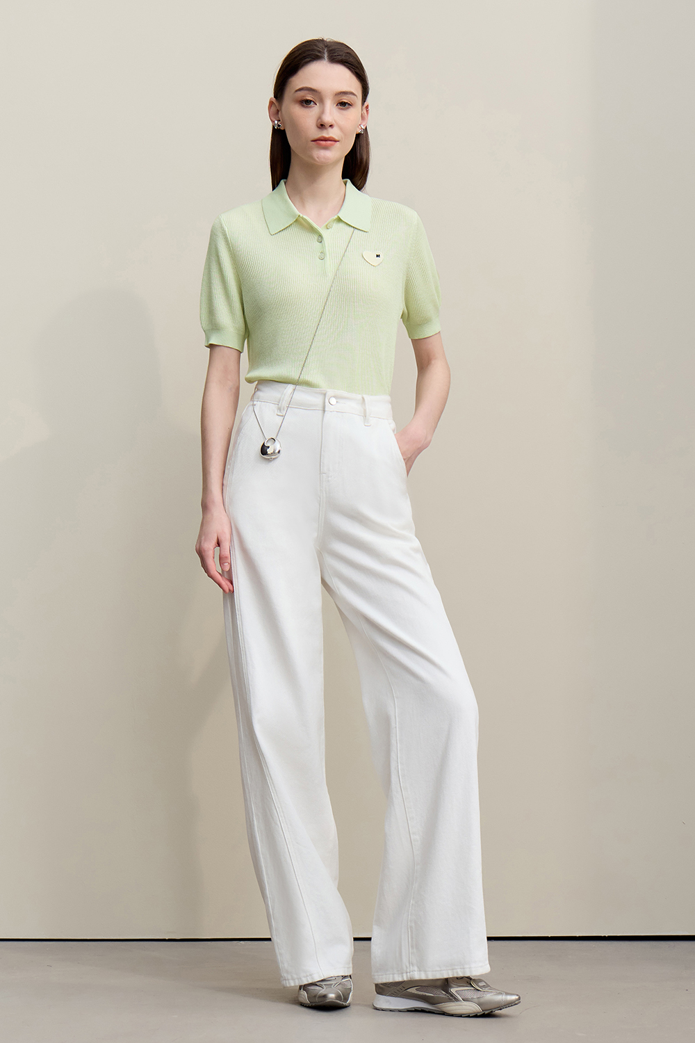 Heart Label Knitted Sweater