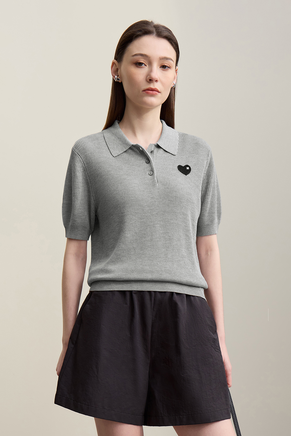 Heart Label Knitted Sweater