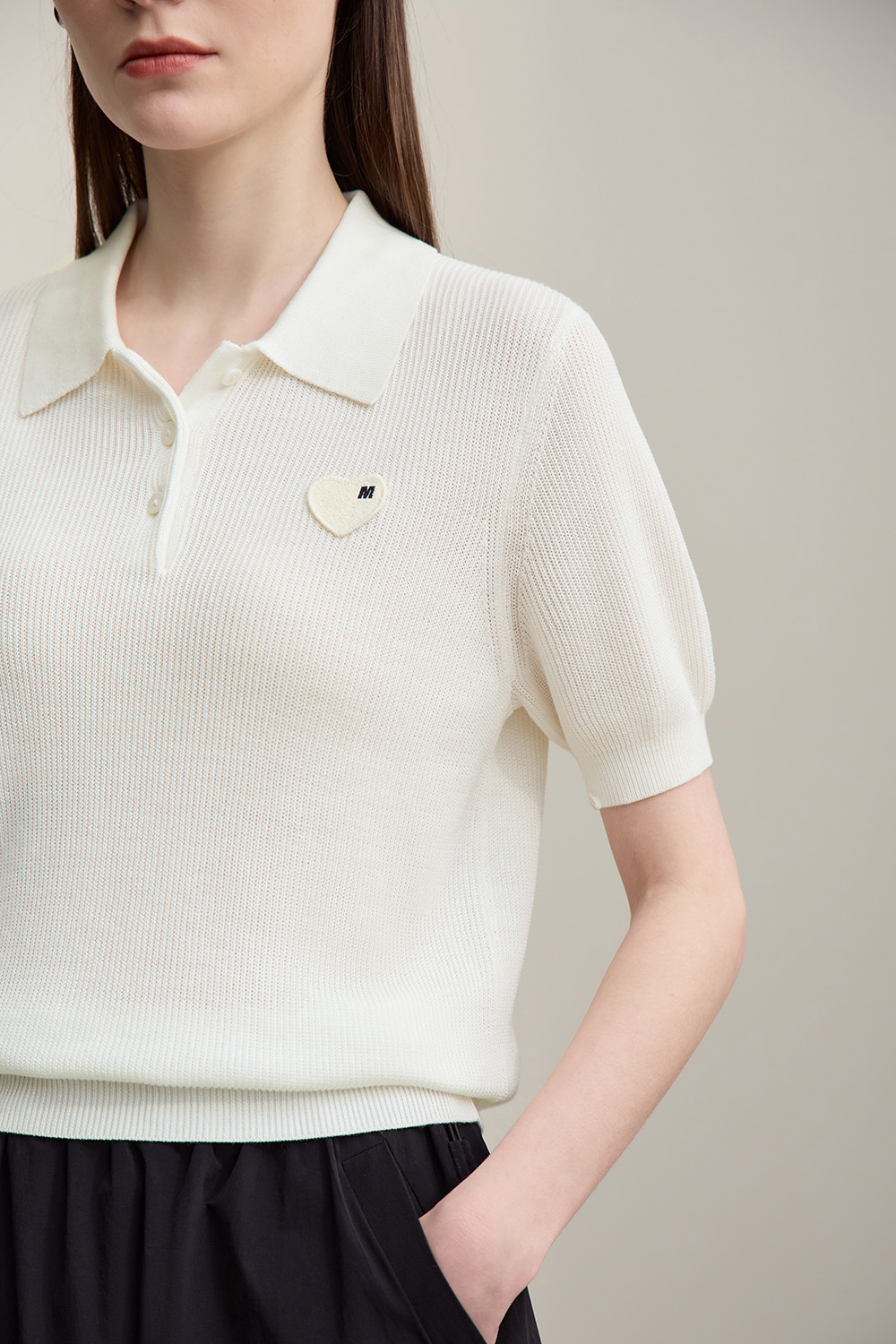 Heart Label Knitted Sweater