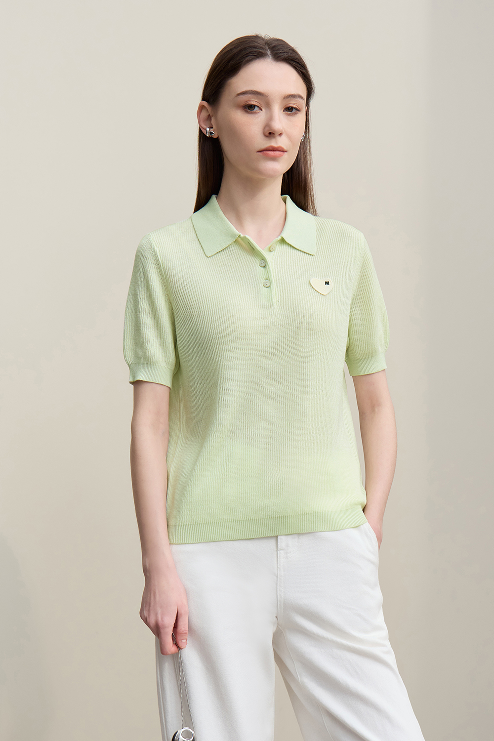 Heart Label Knitted Sweater