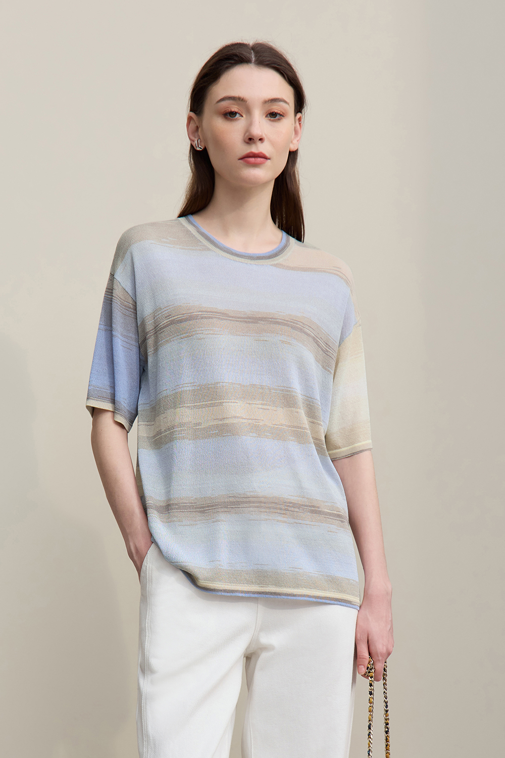 Space Dyed Yarn Knit Sweater