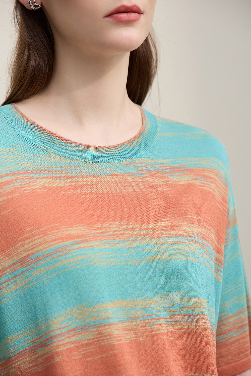 Space Dyed Yarn Knit Sweater