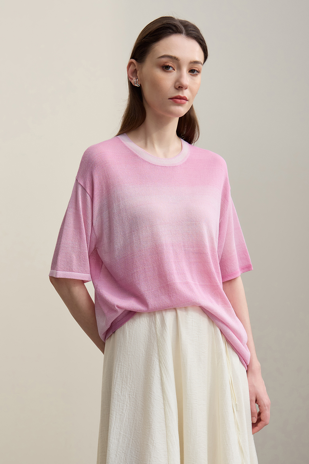 Space Dyed Yarn Knit Sweater
