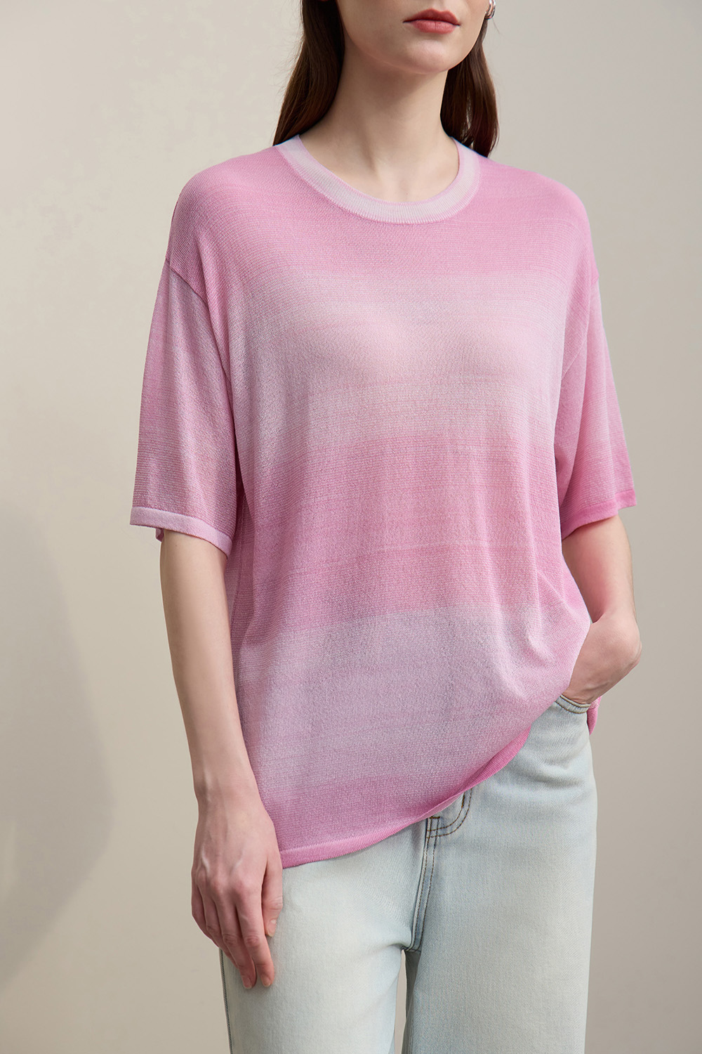 Space Dyed Yarn Knit Sweater