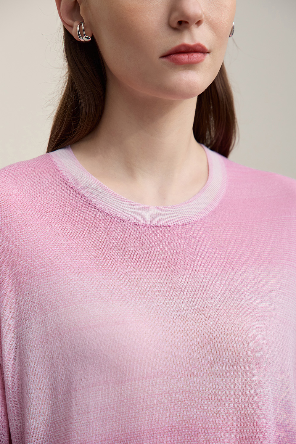 Space Dyed Yarn Knit Sweater