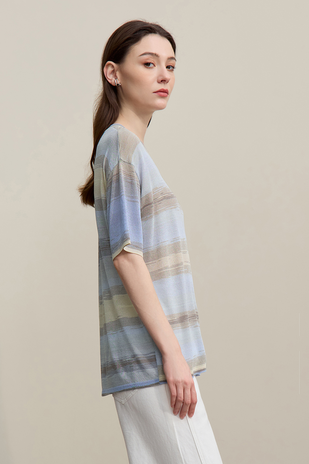 Space Dyed Yarn Knit Sweater