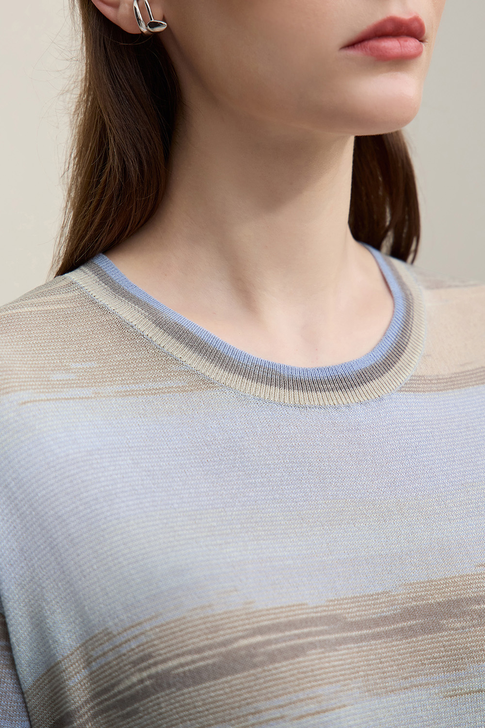 Space Dyed Yarn Knit Sweater