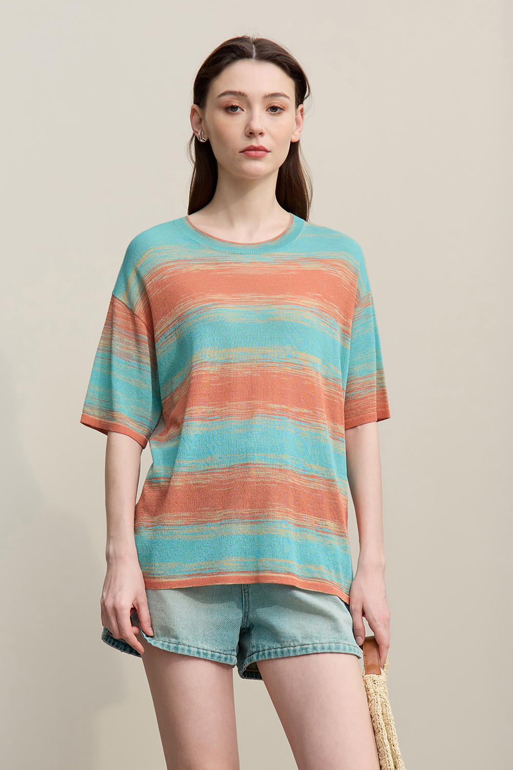 Space Dyed Yarn Knit Sweater