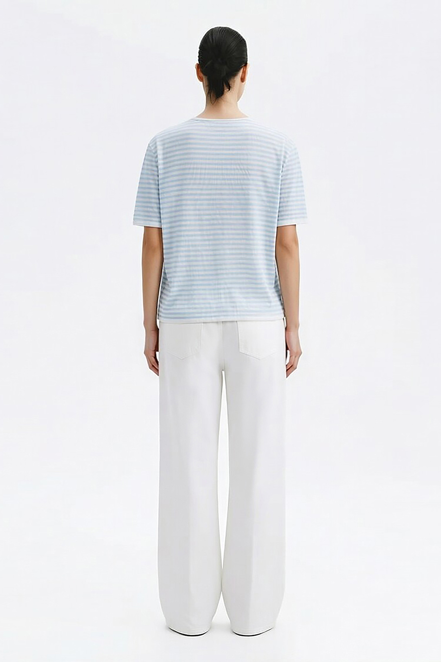 Rhinestone Striped Knit Sweater|AMII